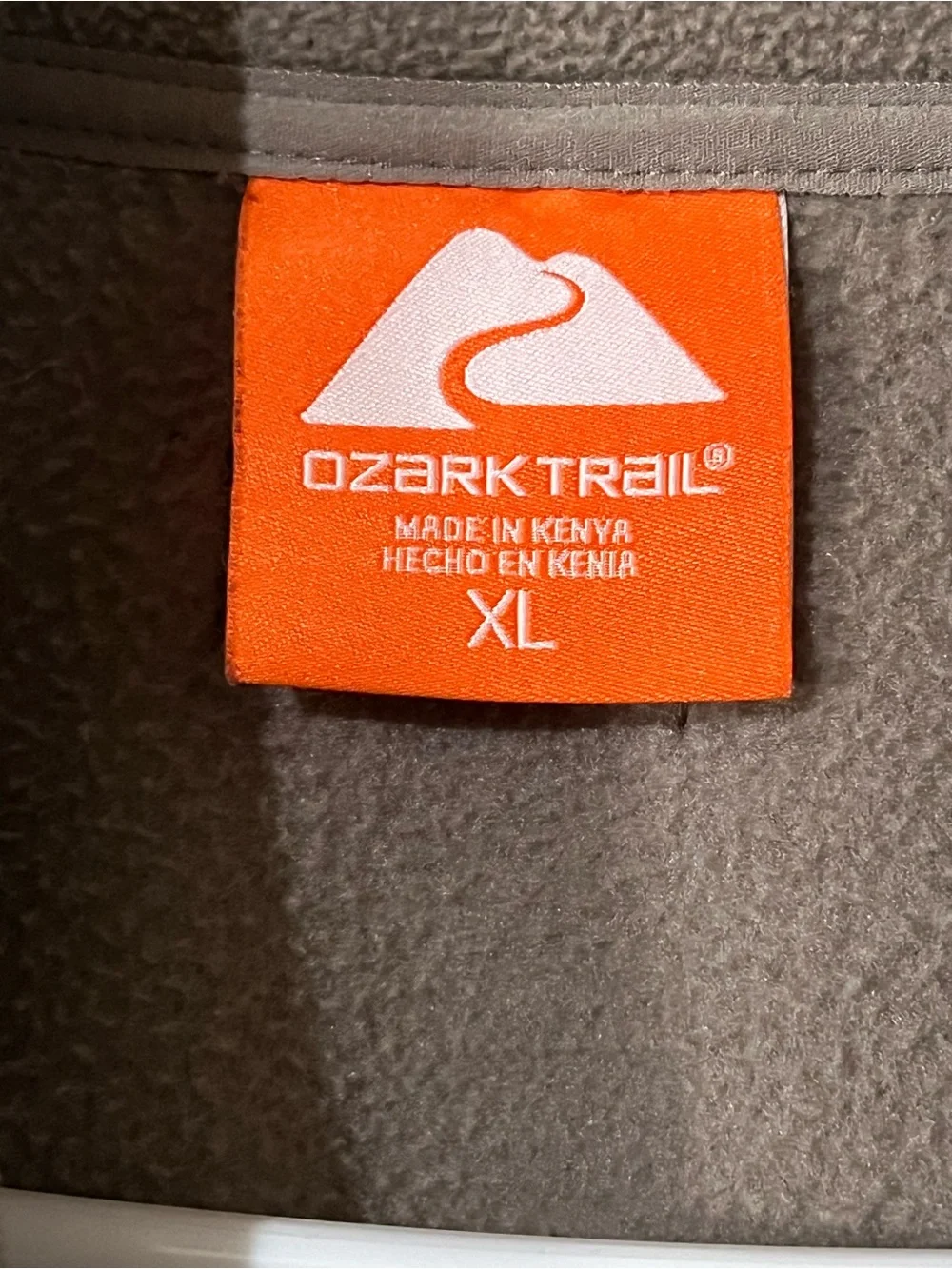 Ozark Trail Men’s Taupe Brown Lightweight Fleece Jacket